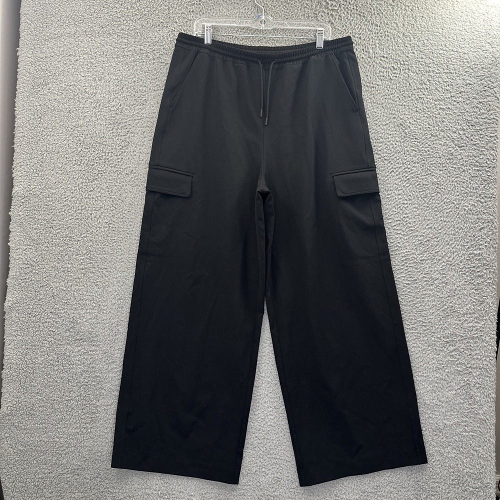 Athleta‎ Promenade High Rise Cargo Pants Black Athleisure Women's Large x 30